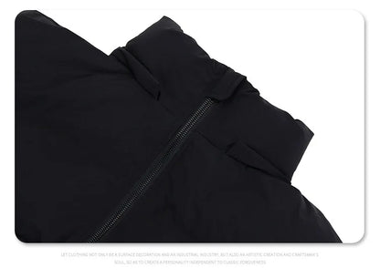 2024AW windproof warm turtleneck slant cut pocket detachable hooded cotton suit Street King Limited