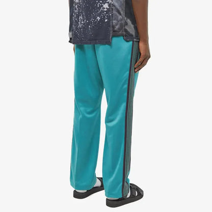 blue pattern embroidery casual motion pants men woman fashion street side edge weaving straight cylinder trousers unique default style 4557
