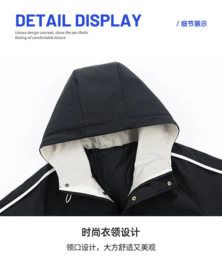 mens hooded jacket clashing colours jackets letter print jacket streetwear casual outdoor coats 2024 spring fall male clothing unique default style 5222
