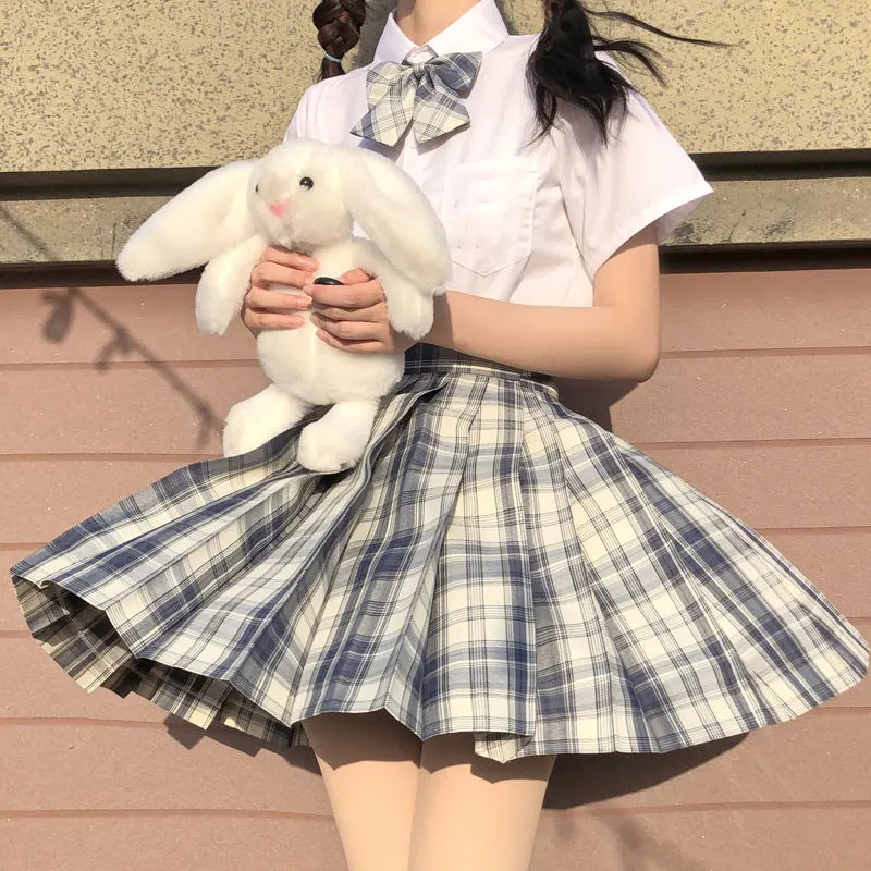 Jk Uniforms Gyaru School Uniform for Girl Student Pleated Skirt Uniform Set Women Short Sleeve Bow Tie Seifuku Japanese Style Street King Limited