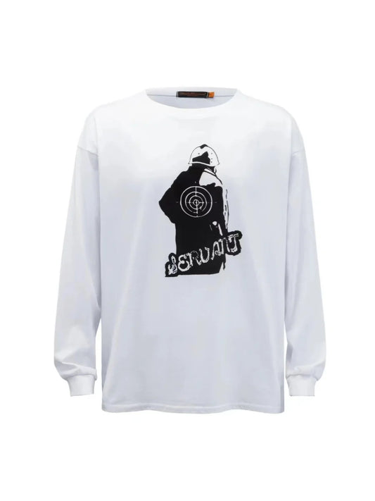High New Novelty Men Undercover Target T Shirts kanye T-Shirt Hip Hop Skateboard Street Full Cotton T-Shirts Tee Top Top #U9 Street King Limited