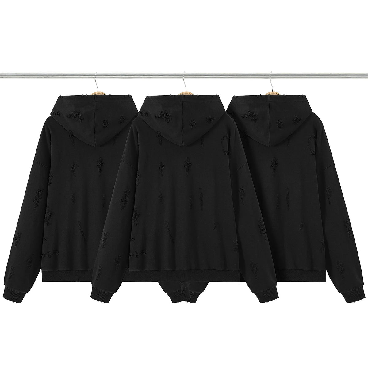 New 2023 Luxury Men UNDERMYCAR Wash Old Holes Gentleman Hoodies Hoody Hooded Sweatshirts Velvet Thicken Hip Size 1 2 3 4 #608 Street King Limited