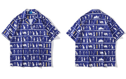 "Building Blocks" Unisex Men Women Streetwear Graphic Shirt Daulet Apparel
