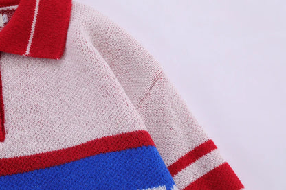 Men Knitted Sweater Jumper Casual Polo Neck Letter Casual Long Sleeve Streetwear Hip Hop Autumn Winter Pullover Knitwear Sweater Street King Limited