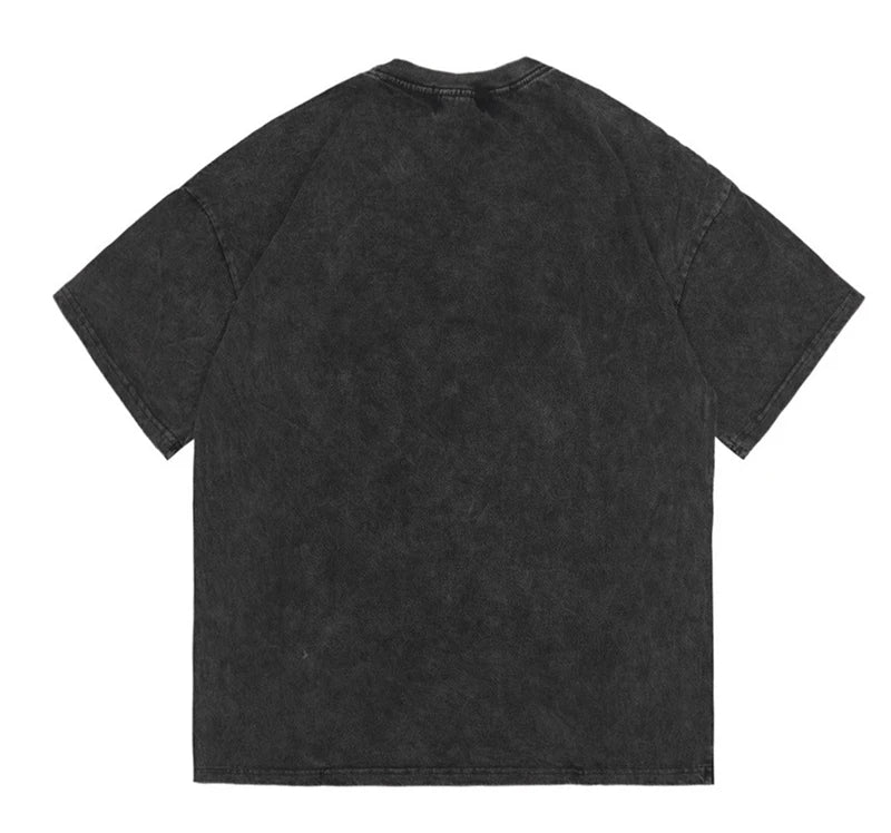 Rainbowtouches Summer T-shirts Oversized Men Fashion Acid Wash T-Shirt Loose Hip Hop High Street Style Unisex Quality Clothing Street King Limited