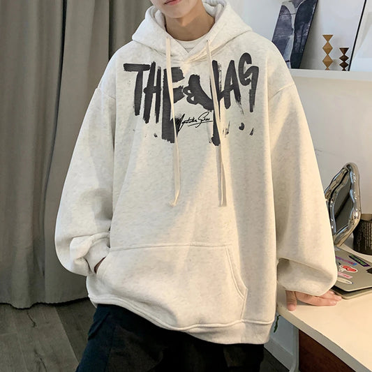 High Street Letter Print Oversized Hoodie Men's New Hip Hop Fashion Hooded Sweatshirt Autumn Y2K Vintage Pullover Hoody Clothes Street King Limited