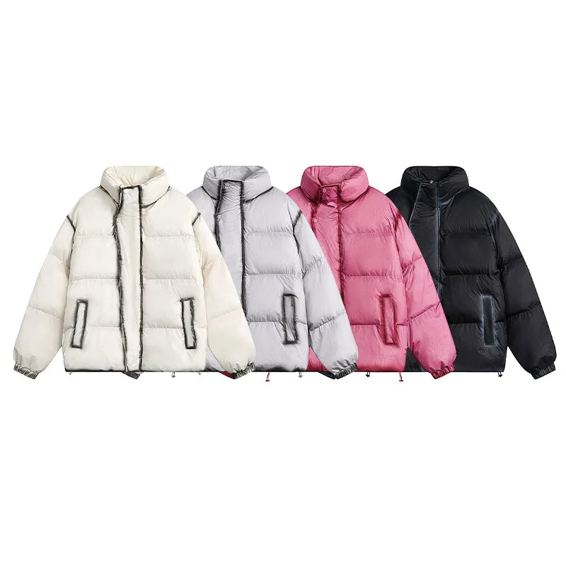 Men's Winter Parka Street Trend Retro Down Jacket Oversized Warm Cotton Coat Couple's Same Style Loose Casual Cotton Coat Street King Limited