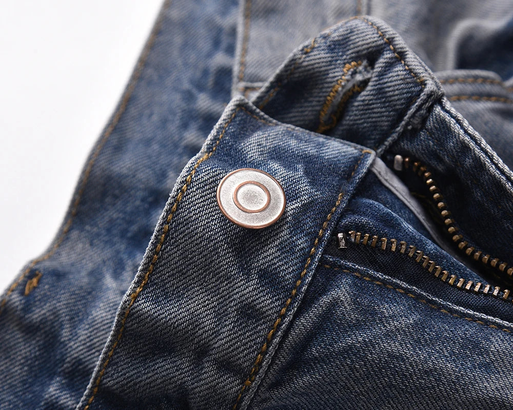 washed hole patchwork frayed blue baggy jeans mens straight y2k ripped pantalones hombre denim pants streetwear loose cargos unique cargo style 5608