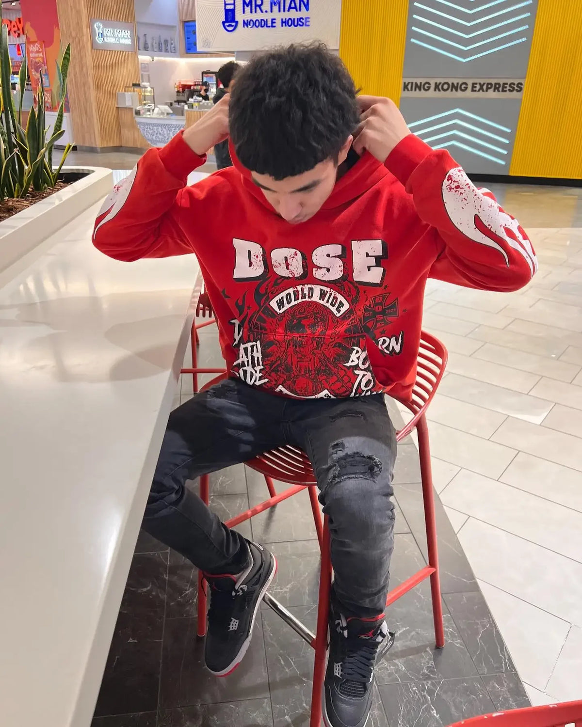 Y2K Street Hip-Hop Clothing Harajuku Letter Print Oversized Hoodie Men's Retro Trendy Gothic Loose Casual Long Sleeve Pullover Street King Limited