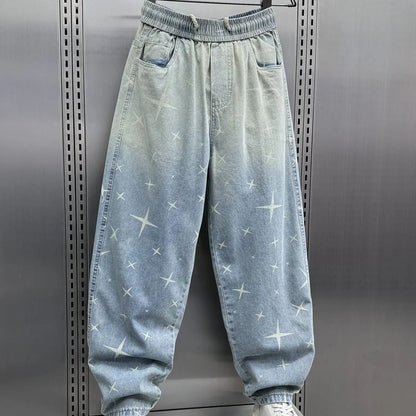 y2k Men Baggy Pants Drawstring Hip Hop  Baggy Harem Japanese korean Streetwear Harajuku Casual Hip Hop Jeans Men Trousers Street King Limited