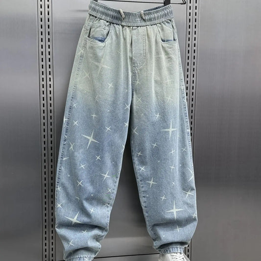 y2k Men Baggy Pants Drawstring Hip Hop  Baggy Harem Japanese korean Streetwear Harajuku Casual Hip Hop Jeans Men Trousers Street King Limited