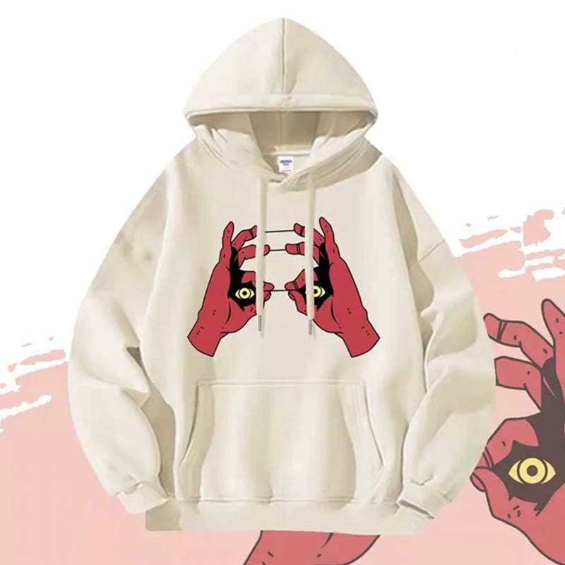 Funny Anime Graphic Printed Hoodies For Men Hip Hop Fashion Hoody Sweatshirts Loose Fleece Y2K Streetwear Hoodie Tracksuit Street King Limited