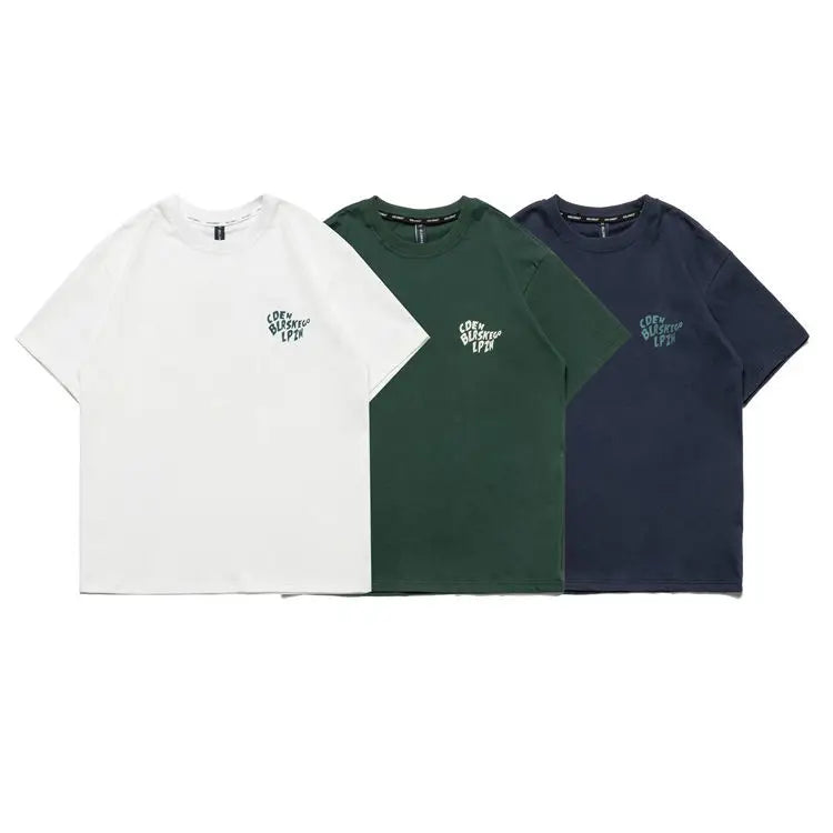 American trendy brand printed T-shirt for men summer new pure cotton couple T-shirt short-sleeved women's loose casual y2k tops Street King Limited