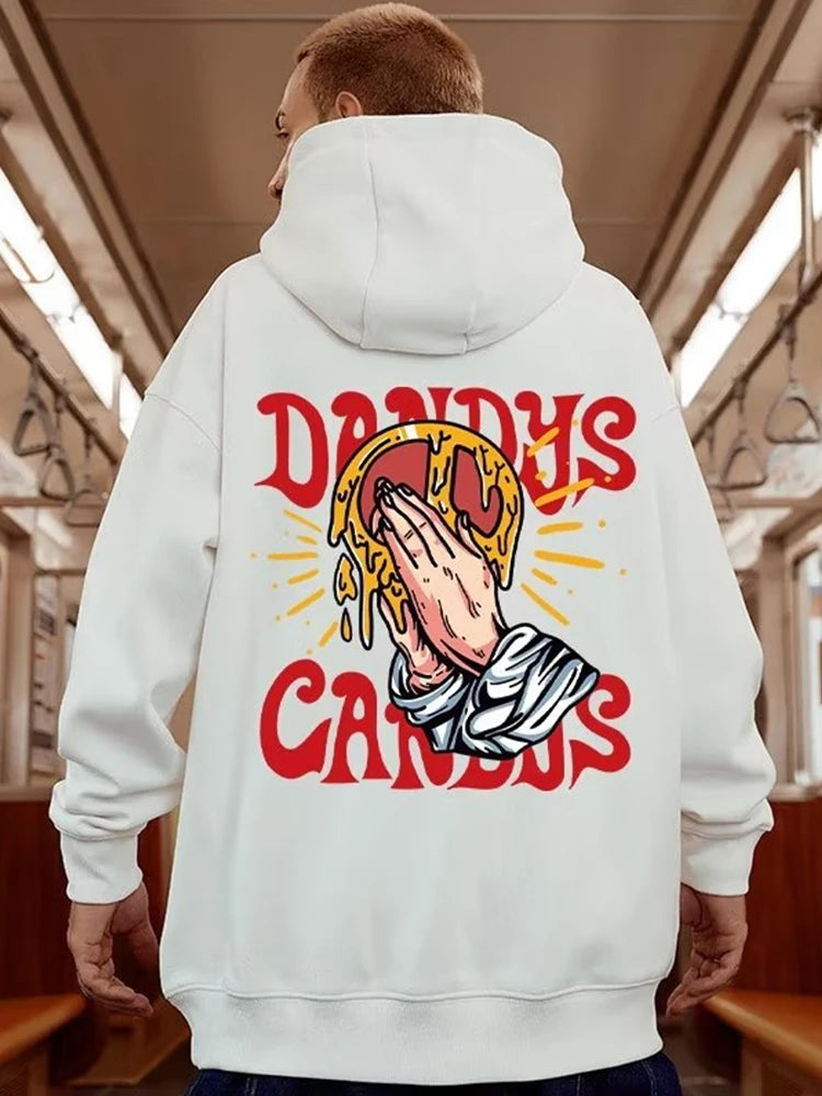 Goth Funny Finger Crossed Graphic Print Men Hoodies Casual Y2K Streetwear Sweatshirts Vintage Hip Hop Fashion Baggy Hoodie Street King Limited
