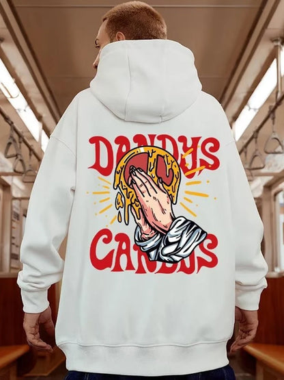 Goth Funny Finger Crossed Graphic Print Men Hoodies Casual Y2K Streetwear Sweatshirts Vintage Hip Hop Fashion Baggy Hoodie Street King Limited