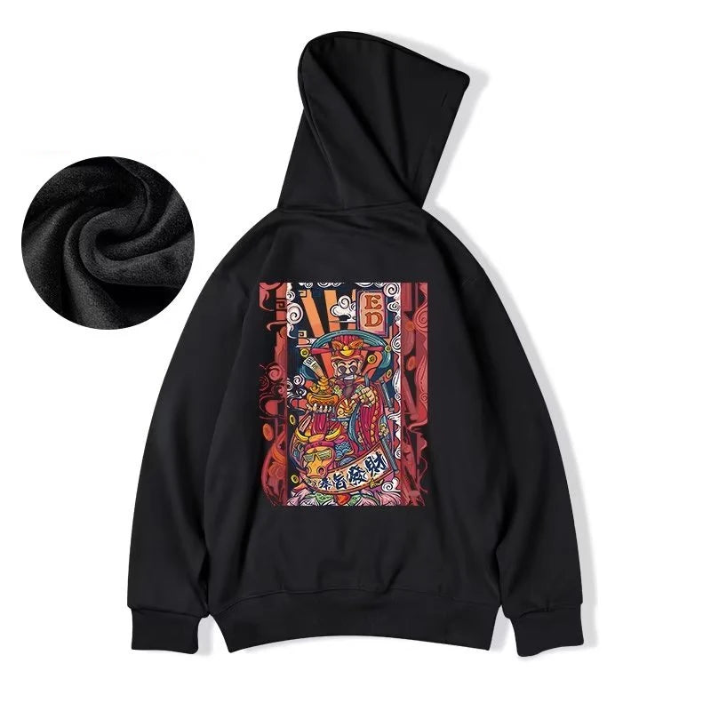 Men's Funny The God Of Wealth Graphic Hoodies 2025 Autumn Hip Hop Print Sweatshirts Hombre Y2K Streetwear Pullovers Hoodie Street King Limited