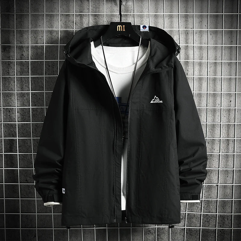 men clothing jacket for men new hooded coat for men jackets zip coats casual fishing couple top spring and autumn relaxed fit trousers