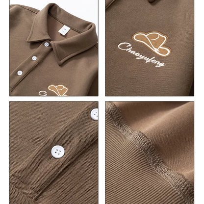 Men Embroidery Fashion Loose Casual Pullover Sweatshirt Spring Autumn Plus Size Hoodies Polo Shirt for Man Clothing Street King Limited