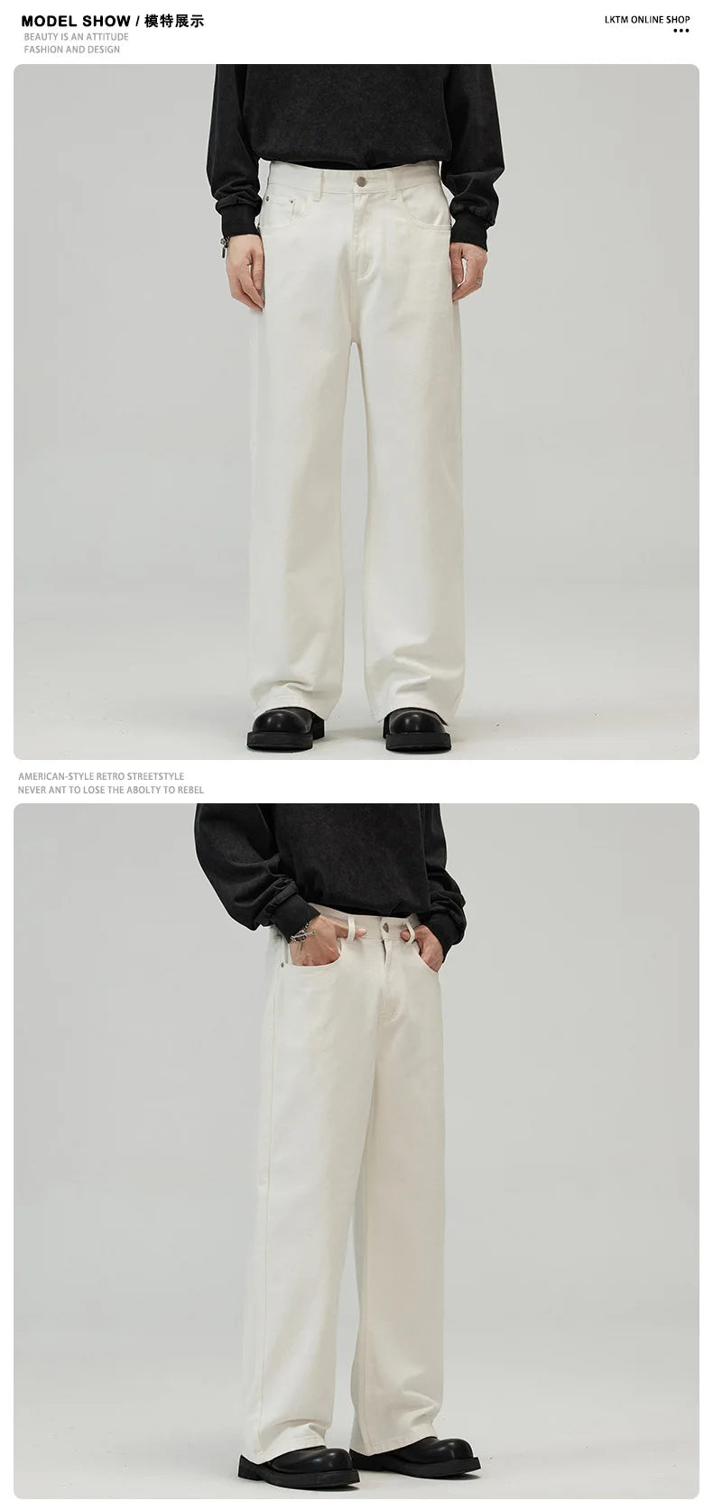 men solid color denim wide leg straight streetwear fashion loose casual jeans pants women y2k jeans trousers unique jeans style 1713