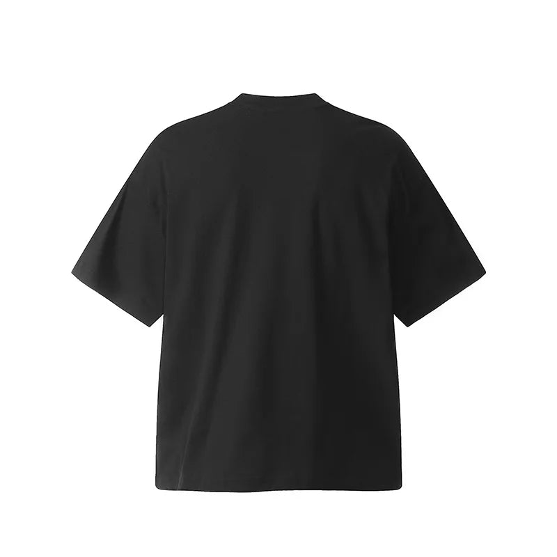 Black White Blue SAINT T-shirt Men Woman Good Quality Vintage Cartoon Pattern Printing Loose Casual Top Tees Street King Limited