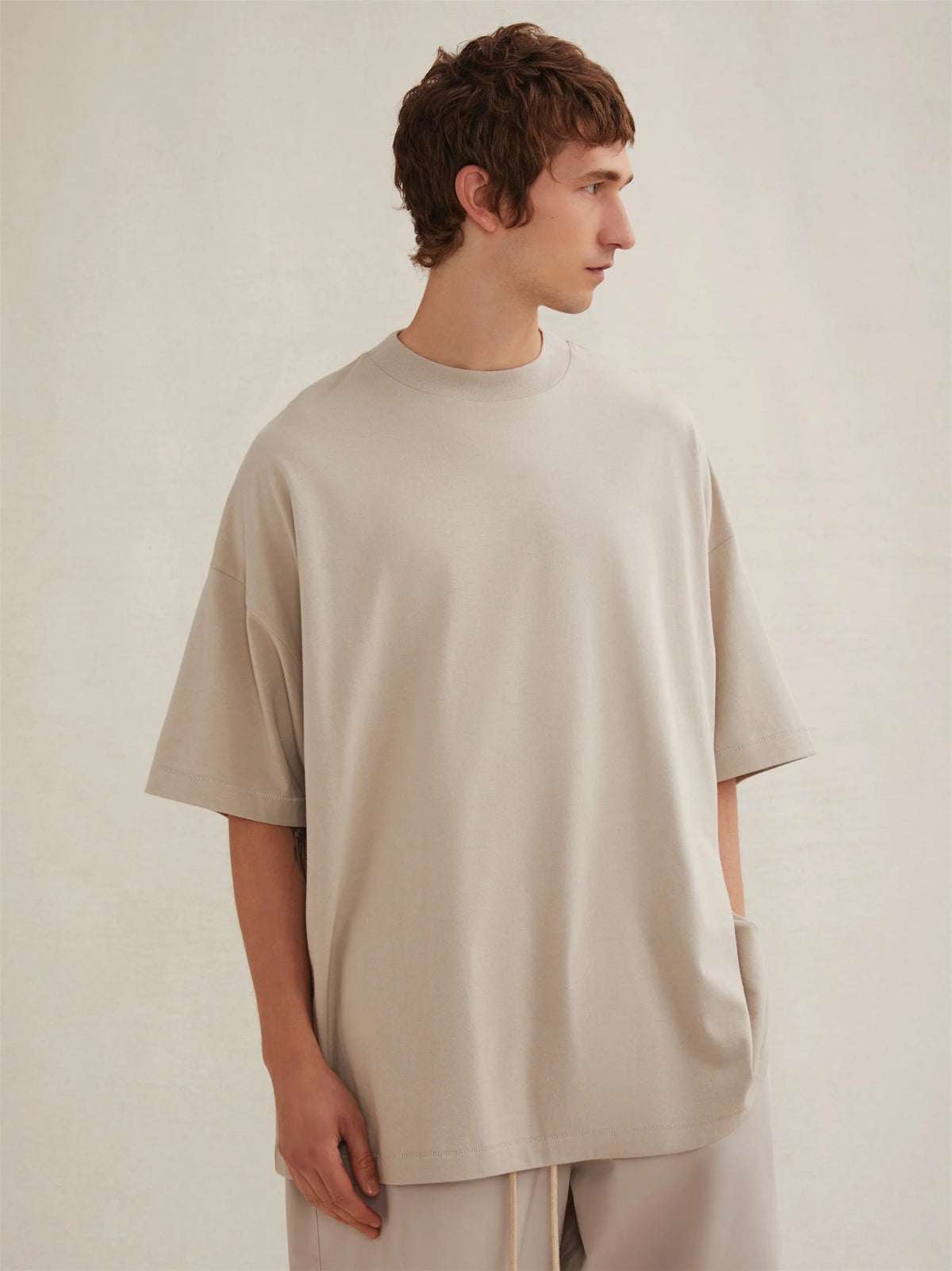 24FW FogEss Cloud Series CleanFit Summer Solid Silicone letters Full Cotton Quality Short Sleeve Tops T Shirt For Summer Street King Limited