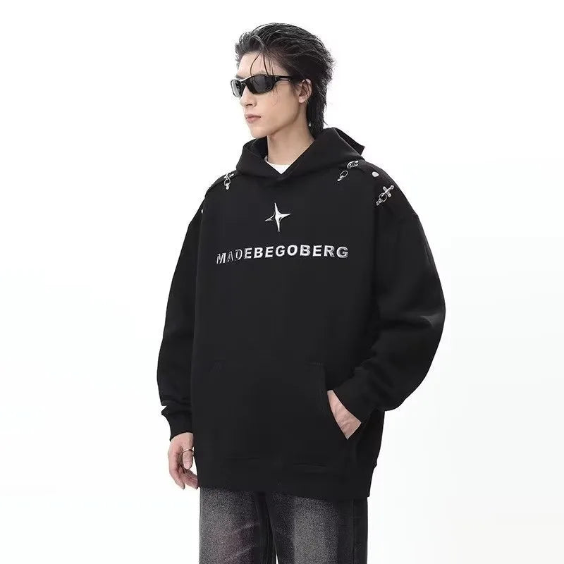 mens autumn hoodie set oversized high street hooded pullover hip hop straight leg jeans 2 piece 2023 street couple fashion suit unique jeans style 4111