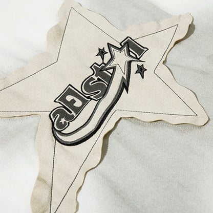 Men Oversized T Shirt Star Spliced Harajuku Streetwear Tshirts New Unisex Fashion Casual Loose Cotton Hip Hop Y2K T-shirt Tops Street King Limited