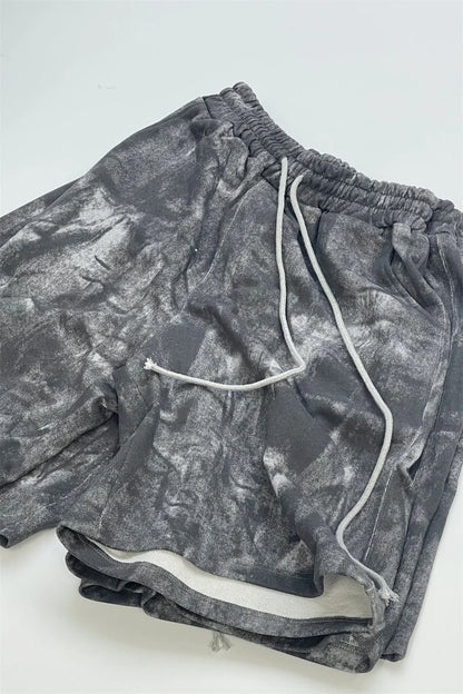 Undermycar 2024 Trendy Brand Drawstring Graffiti Pure Cotton Loose Fat Shorts Street King Limited