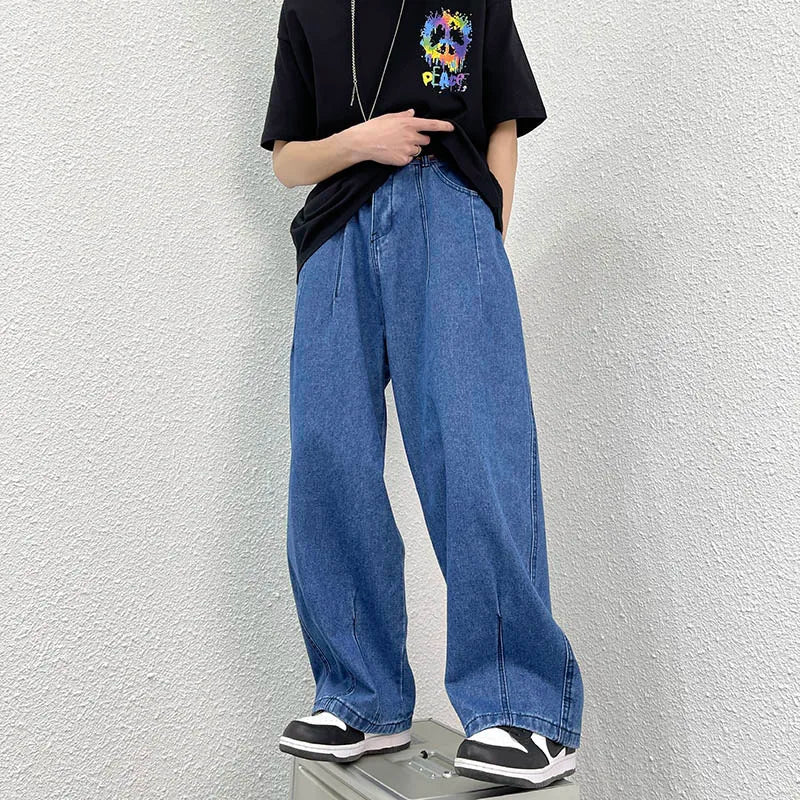 Men Wide Leg Jeans Loose Straight Baggy Denim Pant Men's Women's Streetwear Skateboard Pants Oversized Hip Hop Casual Trousers Street King Limited