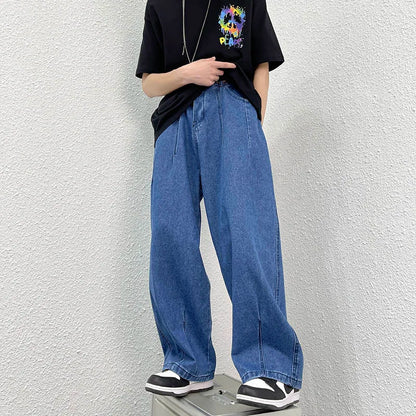 Men Wide Leg Jeans Loose Straight Baggy Denim Pant Men's Women's Streetwear Skateboard Pants Oversized Hip Hop Casual Trousers Street King Limited