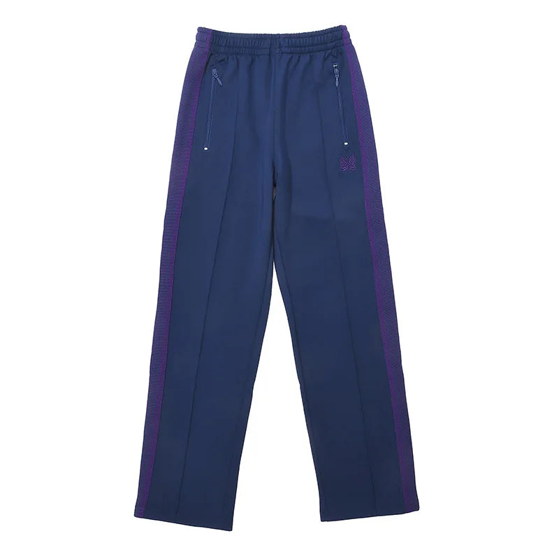 sea blue casual pants men woman loose comfortable side edge weaving stripe embroidery drawstring joggers sweatpants unique joggers style 5036