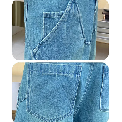 cityboy splice fashion brand jeans men streetwear hip hop vibe loose casual straight washed denim baggy jeans pant man trousers unique jeans style 2542