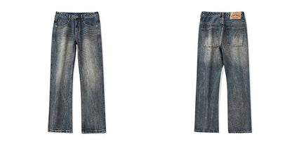 mens plus size retro fashion streetwear loose casual micro flared denim pants jeans cityboy jeans trousers 28 40 unique jeans style 2590
