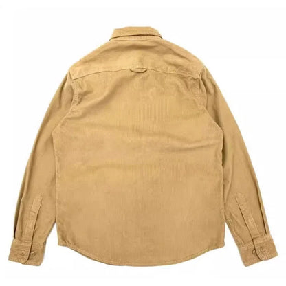 Streetwear Autumn American Casual Corduroy Long Sleeve Shirt For Men Retro Loose Autumn American Casual Corduroy Long Sleeve Shirt For Men Retro Loose Lapel Cargo Shirts 2025 New Korean Fashion Y2K Camisas Fashion Sweater Jacket With Graphic Design For Men