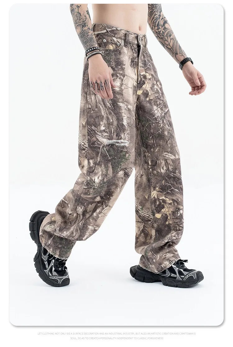 2024AW dry wood camo jeans Street King Limited
