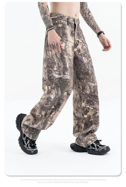 2024AW dry wood camo jeans Street King Limited