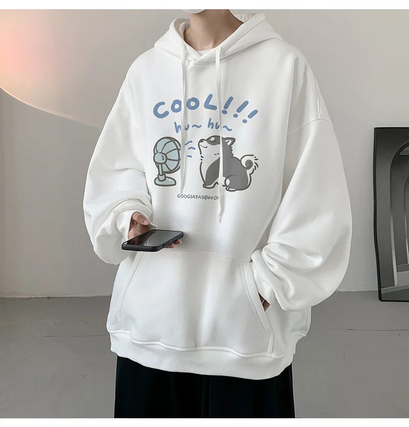 Cool Cartoon Cat Graphic Print Hoodies For Men Y2K Streetwear Clothes Hip Hop Fashion Hooded Sweatshirts Loose Pullover Hoody Street King Limited