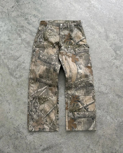 harajuku hunting camo hoodies y2k camouflage sweatpants two piece set streetwear oversized sweatshirts tracksuit men clothing streetwear sweatpants