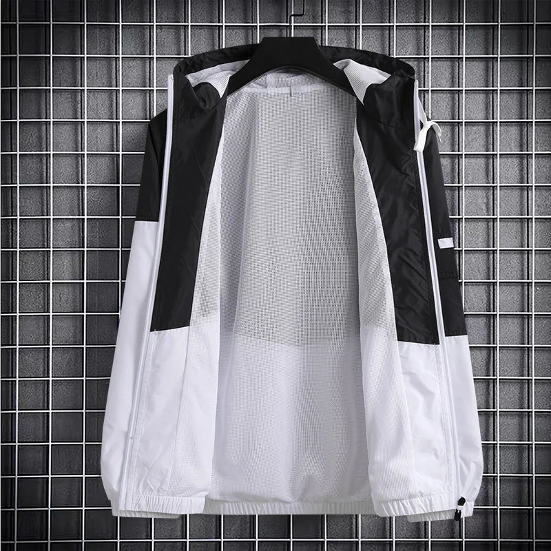 man windbreaker jacket autumn outdoor hooded sports windbreak running men jackets menswear bottoms