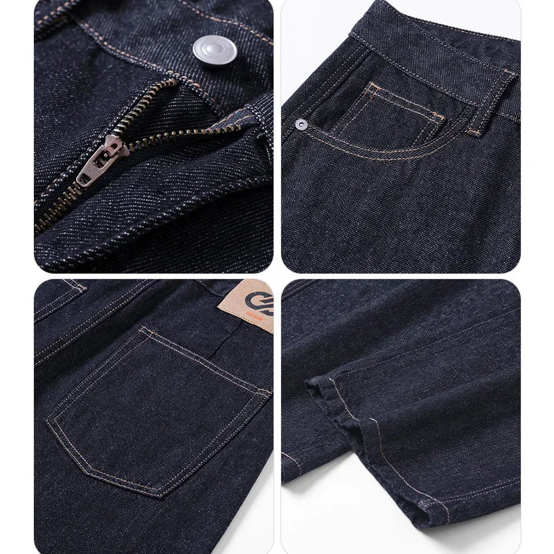 classic primary color jeans mens loose casual straight cleanfit fashion denim jeans pants man streetwear jeans trousers unique jeans style 1858