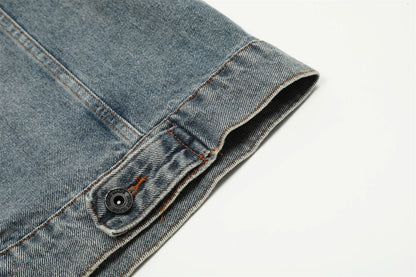 24fw kanye west yzy brand fashion high street heavy weight denim jacket worn quality jacket coat for men unique jeans style 88