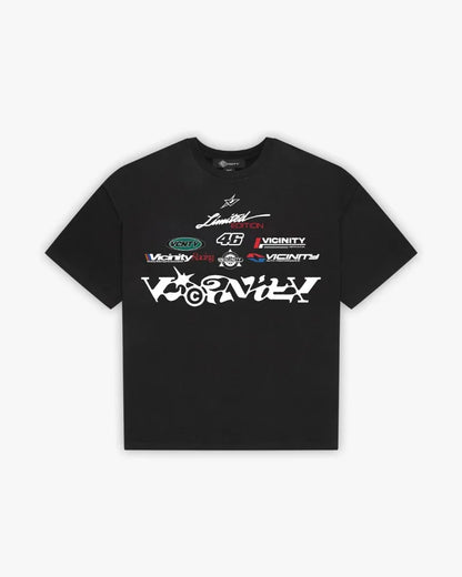 European and American New Racing Letter Printed Oversized Short-sleeved Tops Men Y2k Harajuku Retro Fashion Loose T-shirts Women Street King Limited
