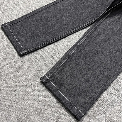 Streetwear Black Logo Print Black Baggy Jeans for Men and Women Straight Casual Loose Denim Trousers Oversized Cargo Pants Street King Limited
