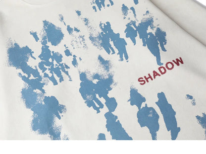 Men Suede Sweatshirt Streetwear Shadow Graphic Harajuku Pullover 2023 Autumn Sweat Shirt Pullover Hip Hop Street Wear Hipster Street King Limited