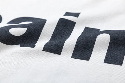 Retro Summer Vintage Letter Print High-Street Streetwear Casual Loose T-Shirt Tops Street King Limited
