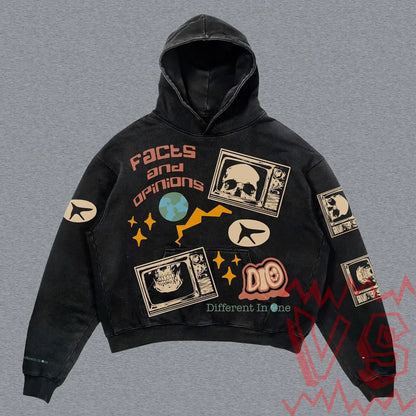 Harajuku skull letter oversized sweatshirt hoodie body armor hoodies women goth y2k tops 2023 new streetwear gothic clothes Street King Limited