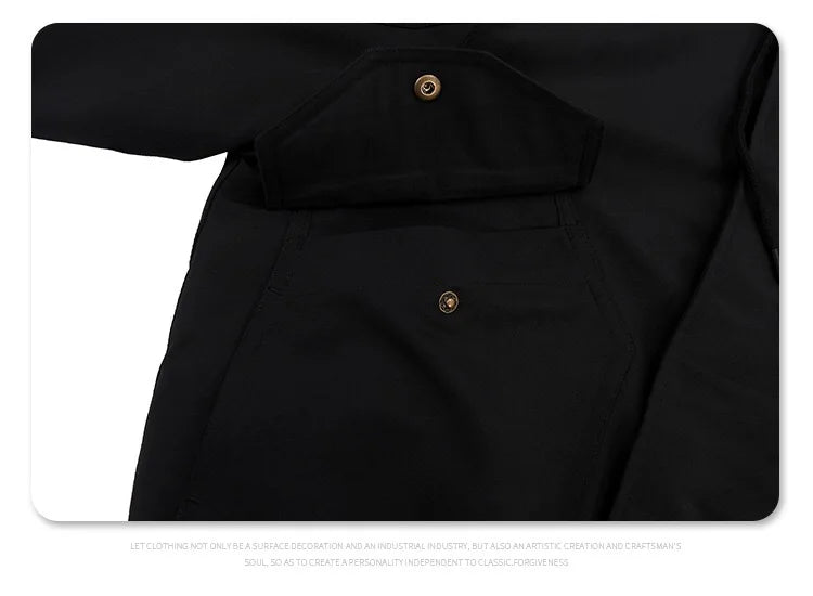2024AW new cotton dress solid color hooded multi-pocket jacket Street King Limited