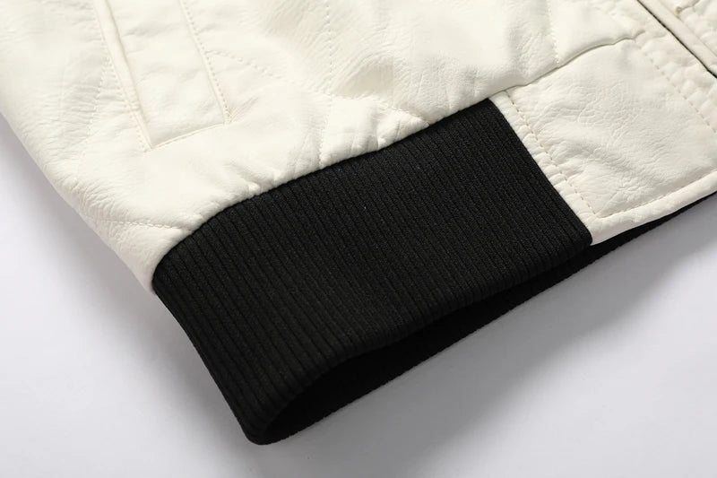 Autumn Winter Bomber Leather Jacket Men Scorpion Embroidery Hooded Jacket PU Leather Motorcycle Mens Ryan Gosling Drive Jacket Street King Limited