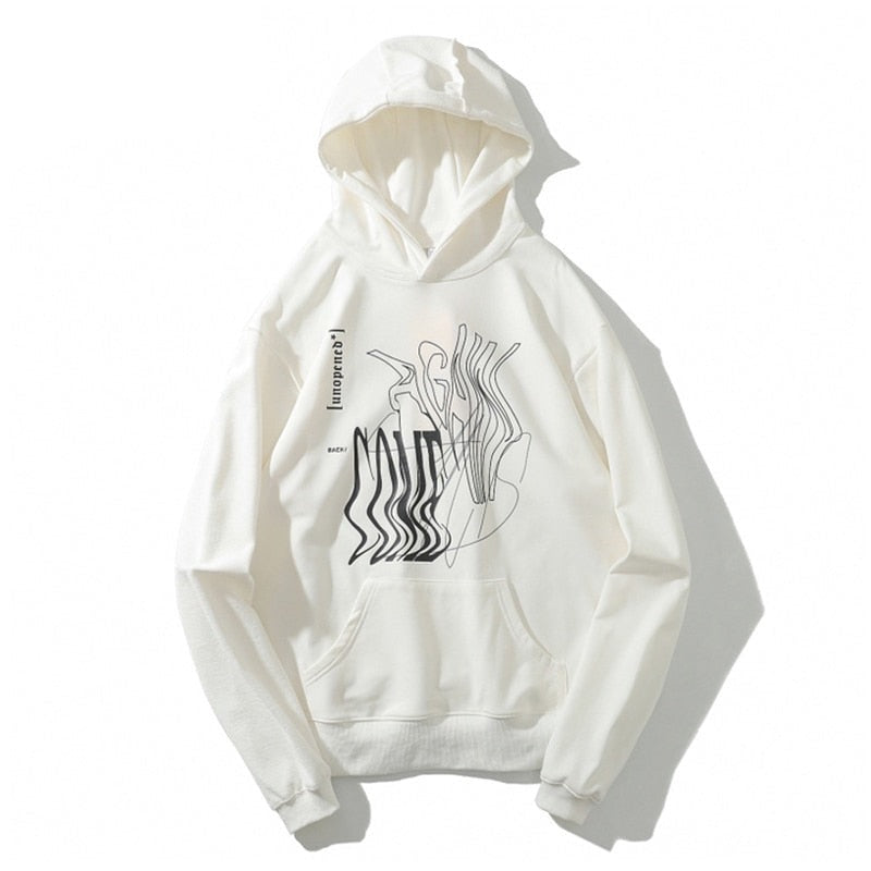 "Cross Folded" Unisex Men Women Streetwear Graphic Hoodie Daulet Apparel