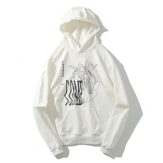 "Cross Folded" Unisex Men Women Streetwear Graphic Hoodie Daulet Apparel